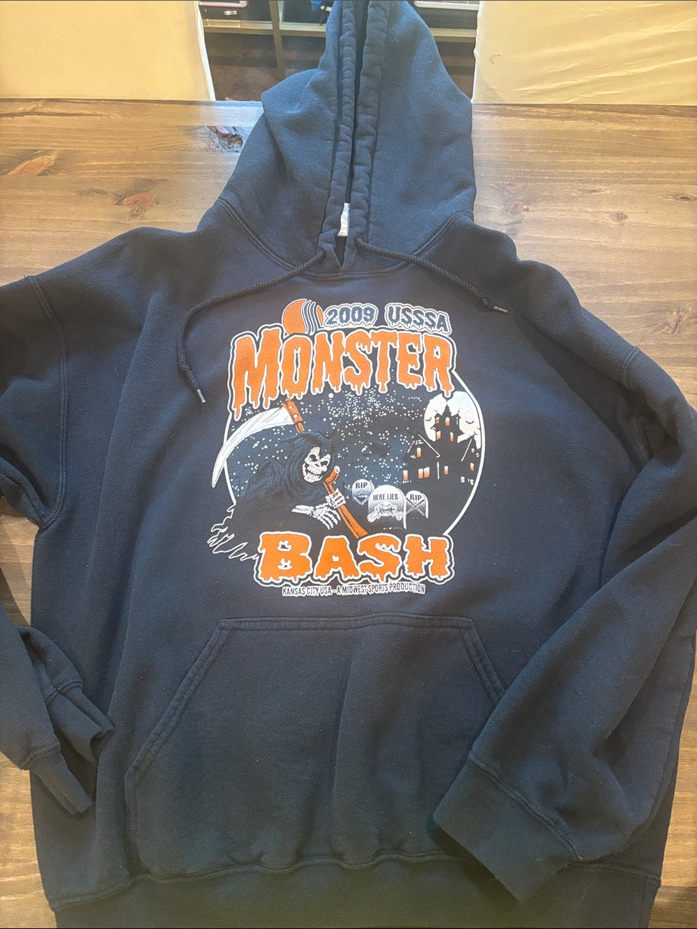 2009 Monster Bash Graphic Hoodie with Orange Print